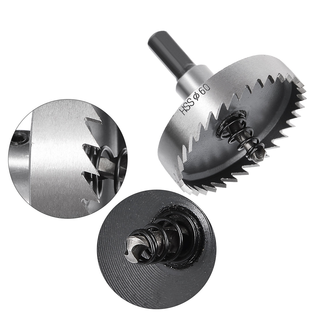 uxcell Uxcell 60mm HSS Drill Bit Hole Saw Cutter for Metal Alloy Wood