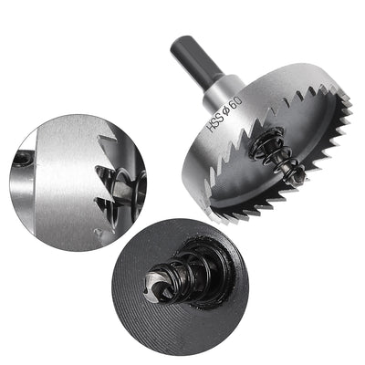 Harfington Uxcell 60mm HSS Drill Bit Hole Saw Cutter for Metal Alloy Wood