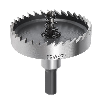 uxcell Uxcell 60mm HSS Drill Bit Hole Saw Cutter for Metal Alloy Wood