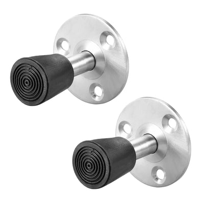 Harfington Uxcell Door Stopper Stop Bumper Wall Protector Sound Dampening Wall Mount w Rubber Tip 50mm Long 2pcs