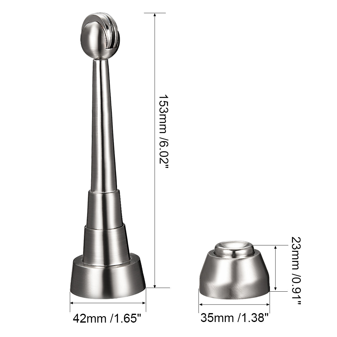 uxcell Uxcell Zinc Alloy Door Magnetic Catch Holder Stopper Screw Wall Mount Silver Tone