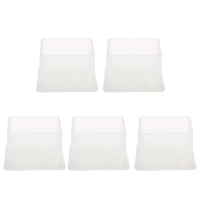 Harfington Uxcell Clear PVC Chair Leg Caps End Tip Feet Cover Furniture Glide Floor Protector 5pcs Reduce Noise Prevent Scratch