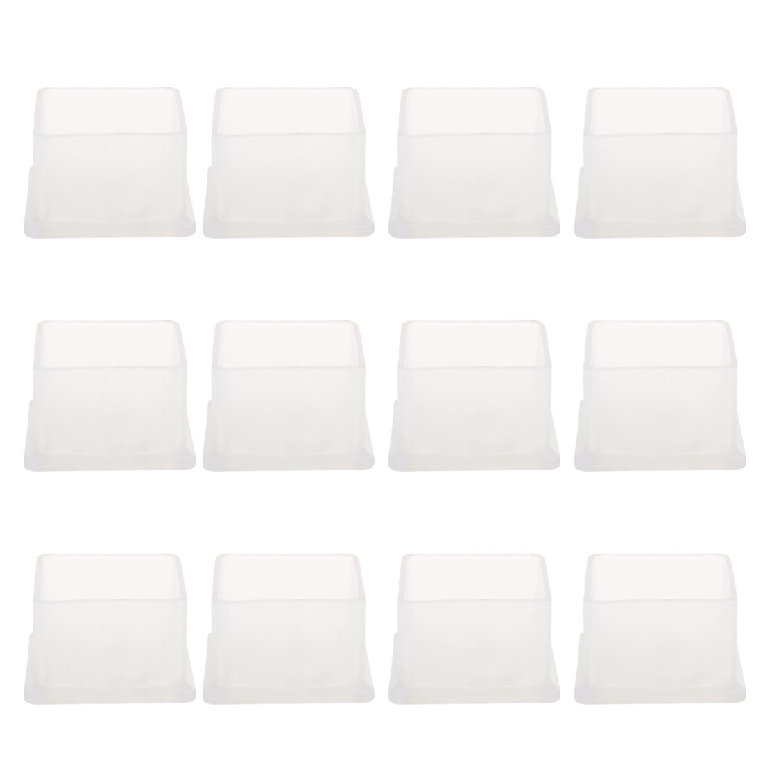 uxcell Uxcell Clear PVC Table Desk Leg Caps  Feet Cover Slider Grippers Floor Protector 12pcs