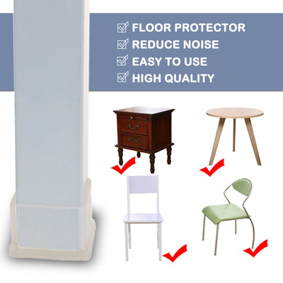 Harfington Uxcell Clear PVC Table Desk Leg Caps  Feet Cover Slider Grippers Floor Protector 12pcs