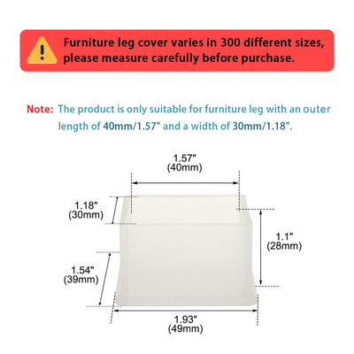 Harfington Uxcell Clear PVC Chair Leg Cap End Feet Cover Furniture Grippers Floor Protector 20pcs