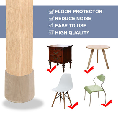 Harfington Uxcell Clear PVC Chair Leg Caps Pad Feet Cover Furniture Glide Floor Protector 15pcs