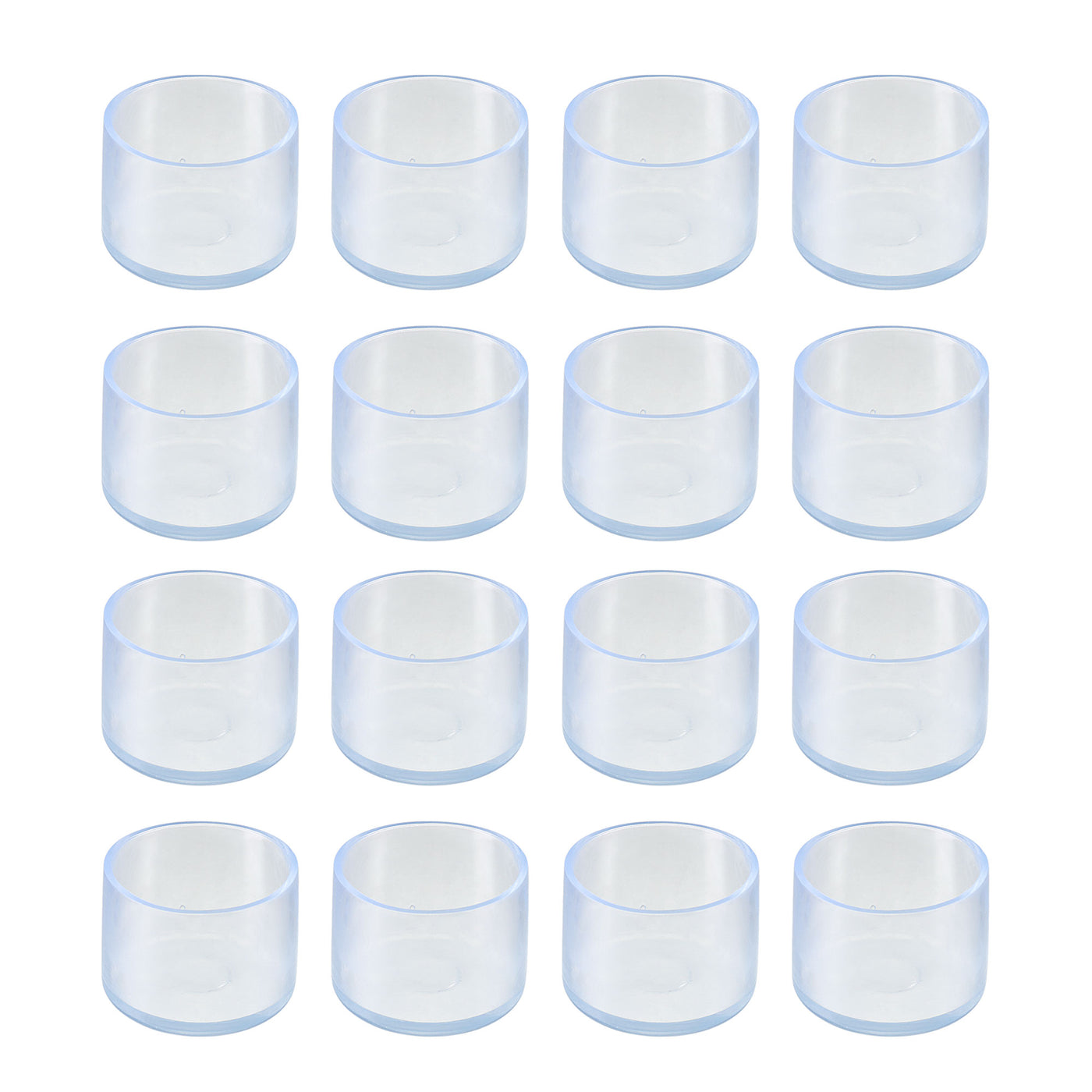 uxcell Uxcell Clear PVC Chair Leg Caps End Tip Feet Furniture Glide Floor Protector 16pcs