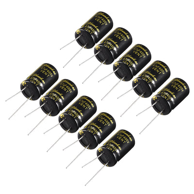 Harfington Uxcell Aluminum Radial Electrolytic Capacitor with 47uF 400V 105 Celsius Life 2000H 16 x 26 mm Black 10pcs