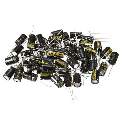 uxcell Uxcell Aluminum Radial Electrolytic Capacitor with 680uF 16V 105 Celsius Life 2000H 8 x 12 mm Black 50pcs