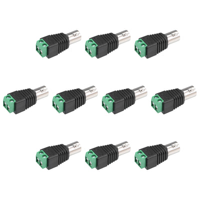Harfington Uxcell 10Pcs Cat5 to Coaxial CCTV BNC Female Jack Connector Screw Terminal Adapter