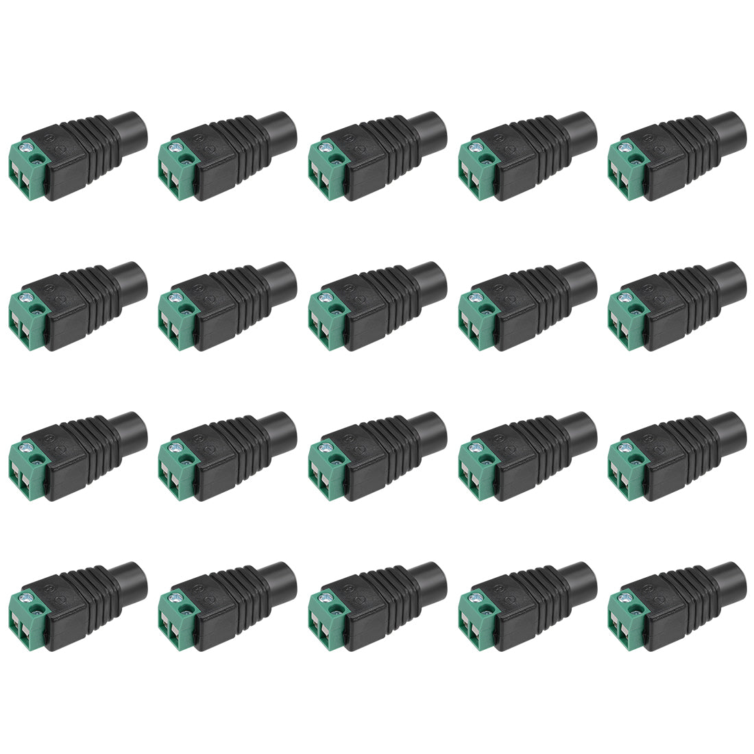 uxcell Uxcell 20Pcs Female 5.5x2.1mm DC Power Jack Adapter Connector for CCTV Security Camera