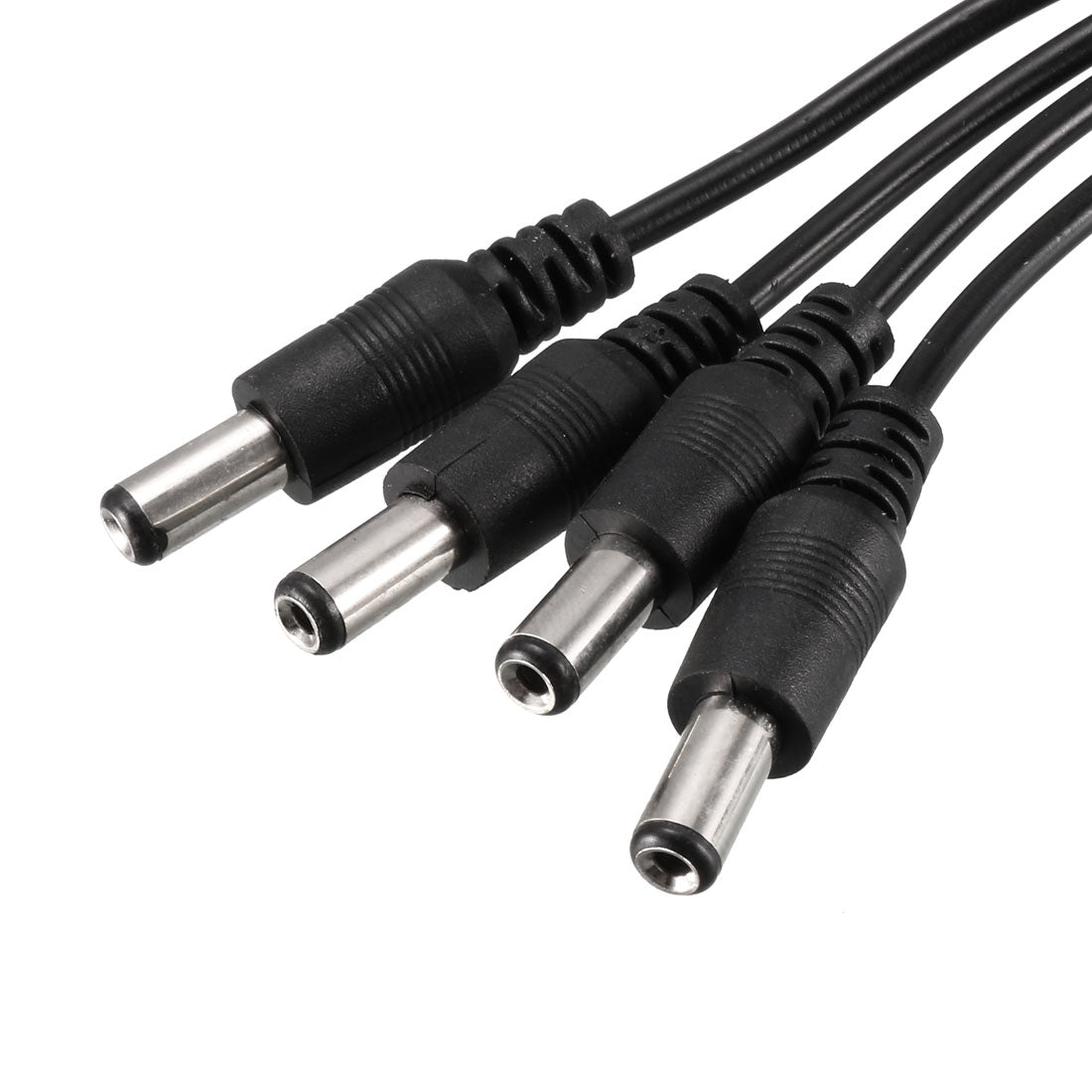 uxcell Uxcell 2pcs Splitter Cable 1 Female to 4 Male Connectors 40cm 12V 5.5x2.1mm Black