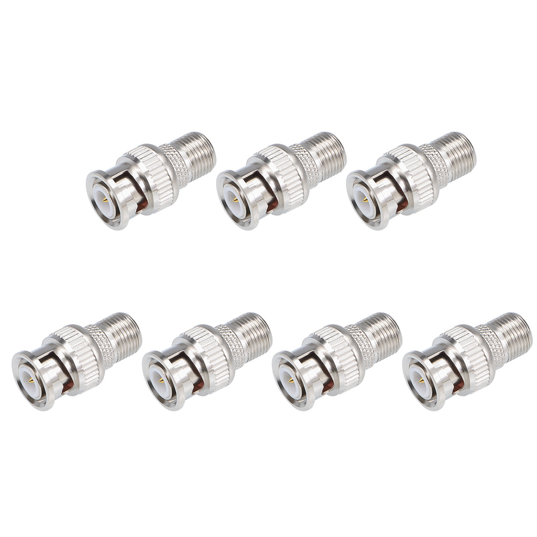 uxcell Uxcell 7pcs Alloy BNC Male to BSP F Female Jack RF Coaxial Adapter Connector Video