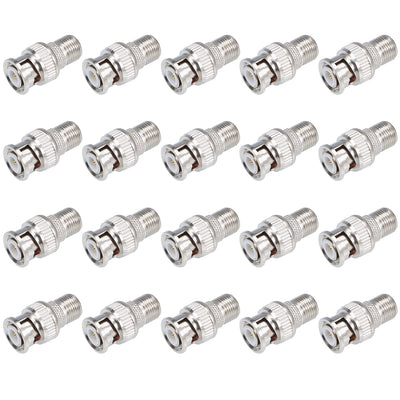 Harfington Uxcell 20pcs Alloy BNC Male to BSP F Female Jack RF Coaxial Adapter Connector Video