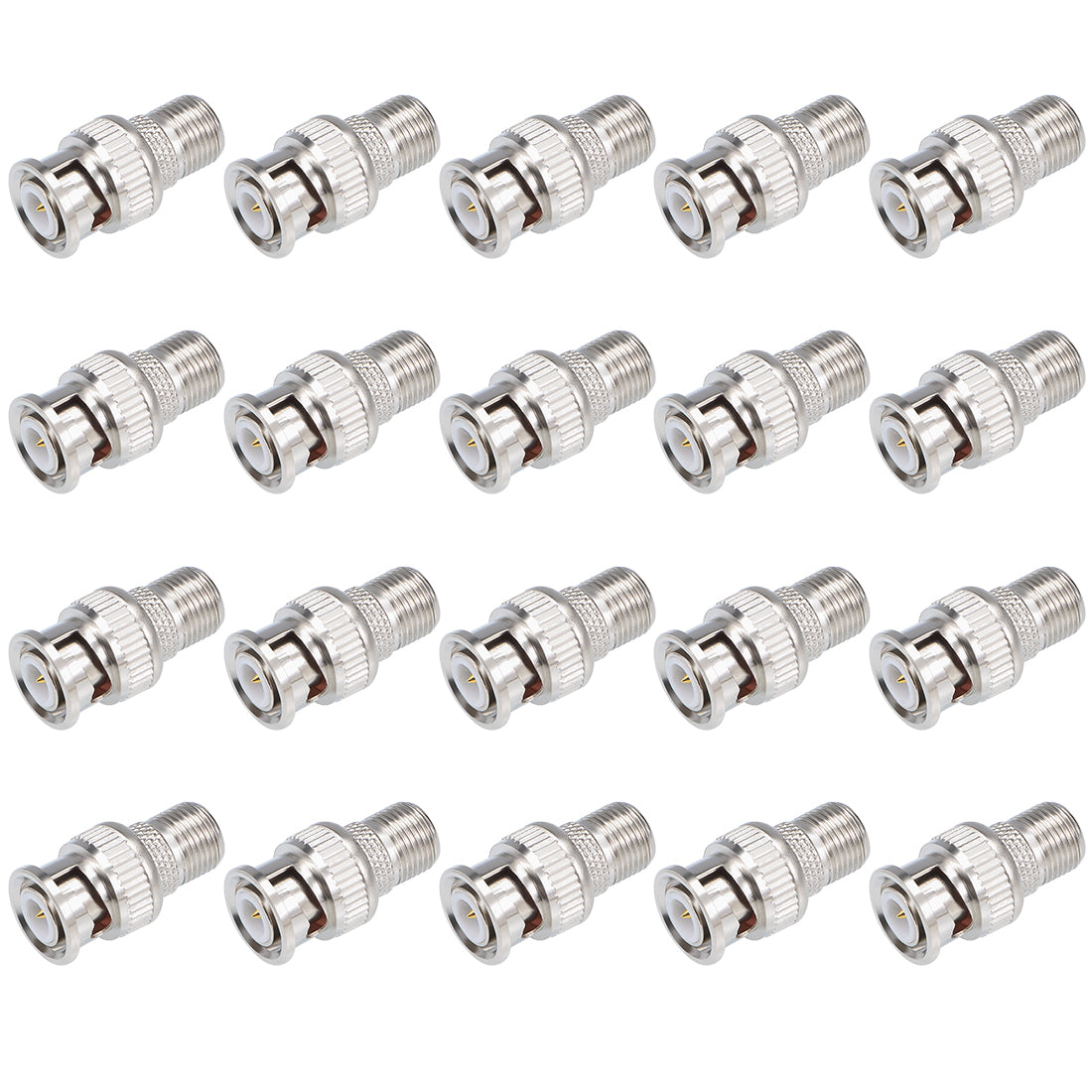 uxcell Uxcell 20pcs Alloy BNC Male to BSP F Female Jack RF Coaxial Adapter Connector Video