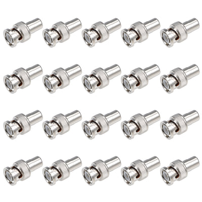 Harfington Uxcell 20pcs Alloy BNC Male to RCA Female Adapter Straight Connector for CCTV Security Camera