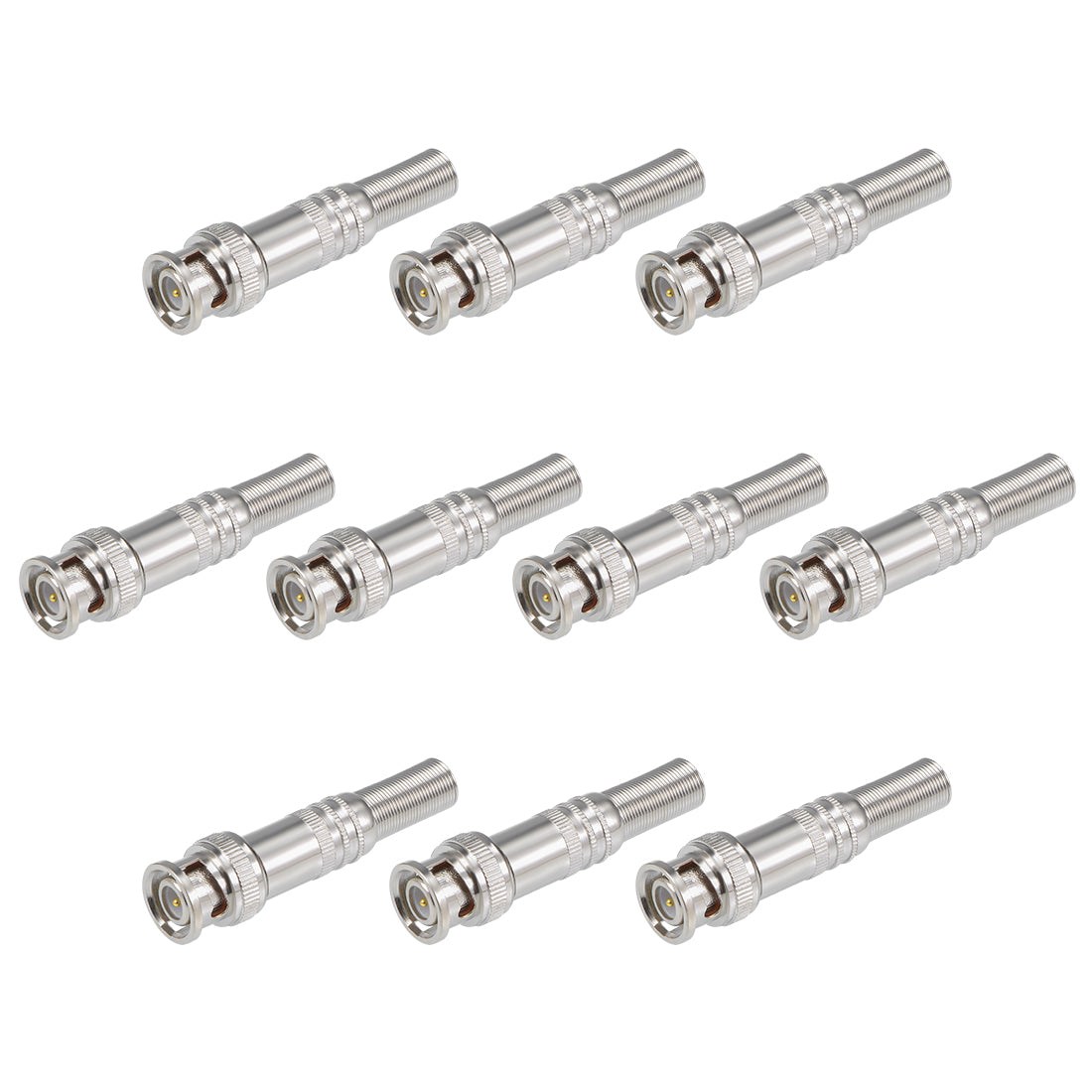 uxcell Uxcell 10pcs Solder Spring BNC Male Connector for CCTV Camera RF Coaxial Cable
