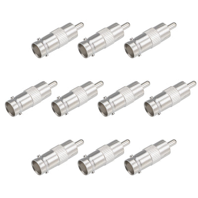 Harfington Uxcell 10pcs BNC Female to RCA Male Adapter Coaxial Cable Connector for CCTV Security Camera