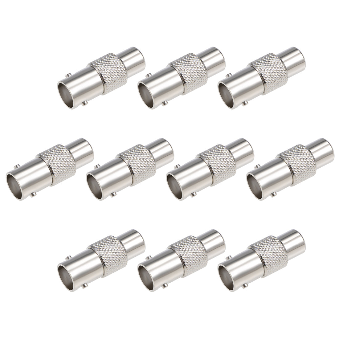 uxcell Uxcell 10PCS Alloy BNC Female to RCA Female Adapter Straight Connector for CCTV Security Camera