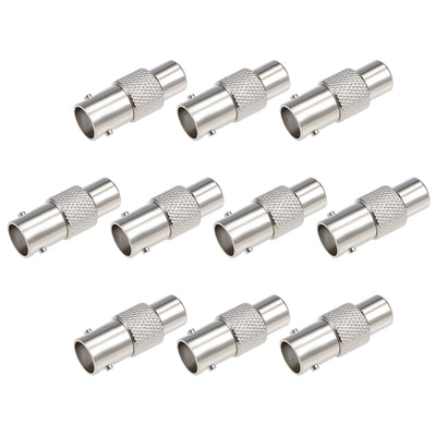 Harfington Uxcell 10PCS Alloy BNC Female to RCA Female Adapter Straight Connector for CCTV Security Camera