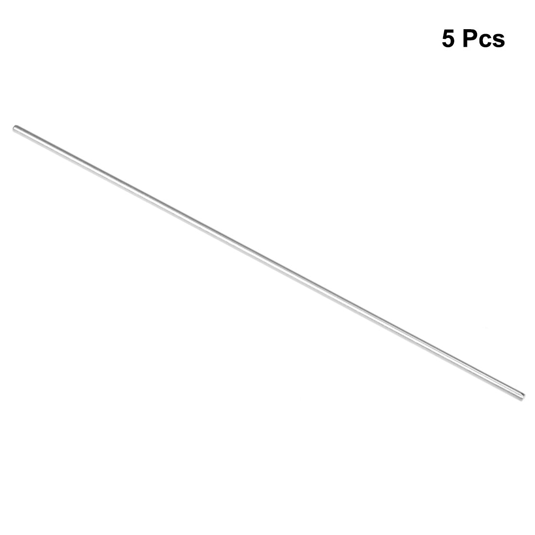 uxcell Uxcell 5pcs Stainless Steel Shaft Round Rod 100mmx1.5mm for DIY Toy RC Car Model Part