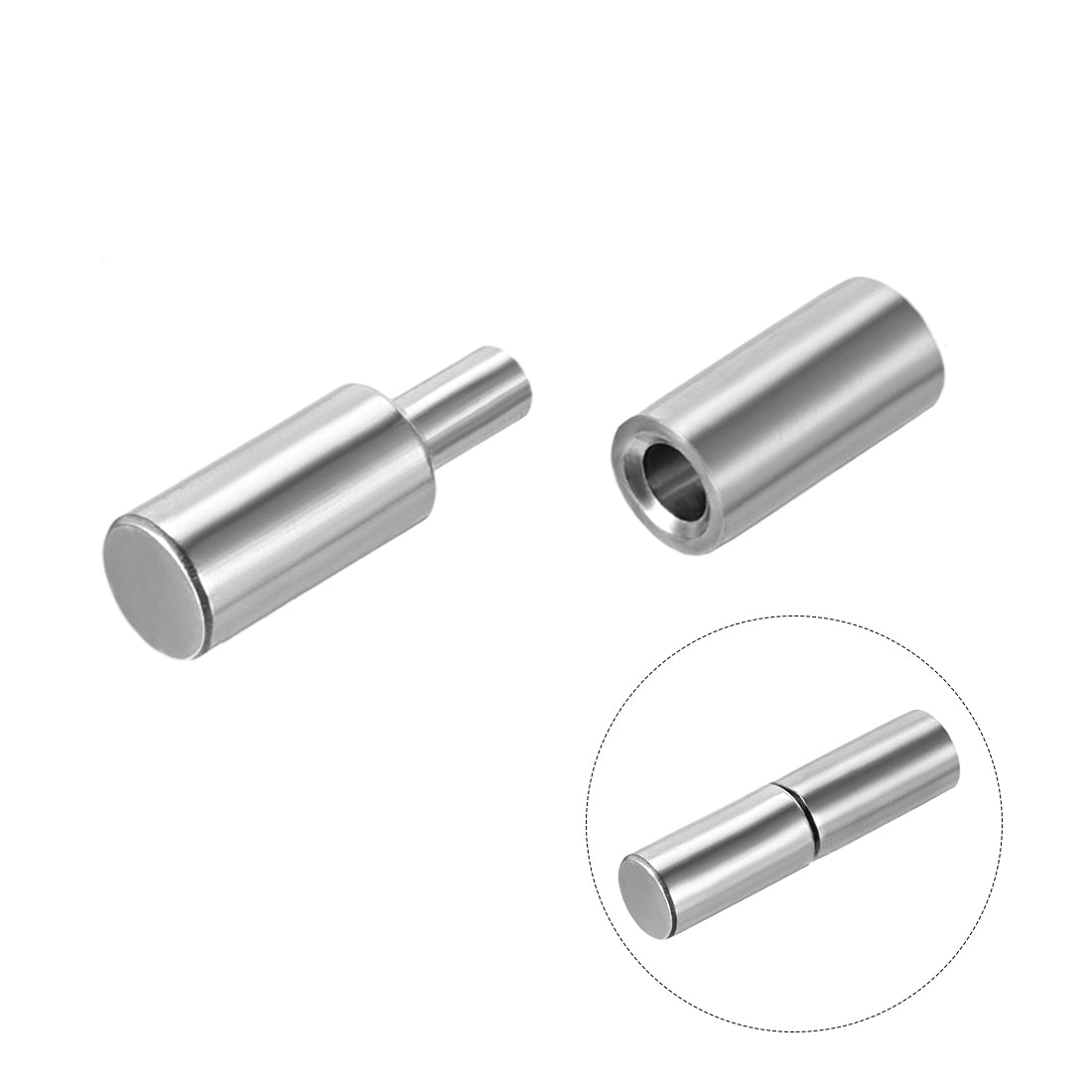 uxcell Uxcell Home Gate Door Window Part Male to Female Steel Hinge Pin 32mmx8mm 10 Sets