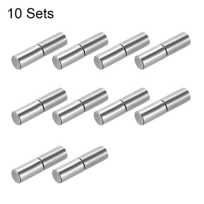 Harfington Uxcell Home Gate Door Window Part Male to Female Steel Hinge Pin 32mmx8mm 10 Sets