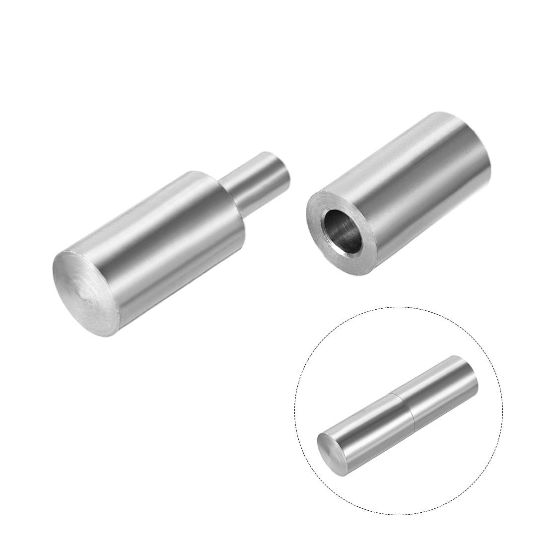 uxcell Uxcell Home Gate Door Window Part Male to Female Steel Hinge Pin 60mmx16mm 4 Sets