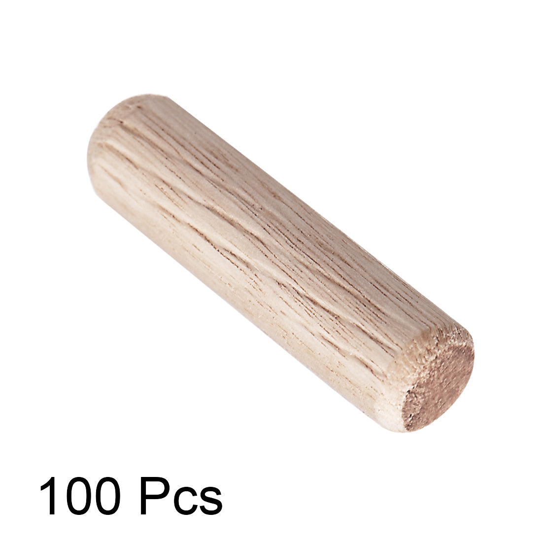 uxcell Uxcell 8x30mm Wooden Dowel Pin Wood Kiln Dried Fluted Beveled Hardwood 100pcs