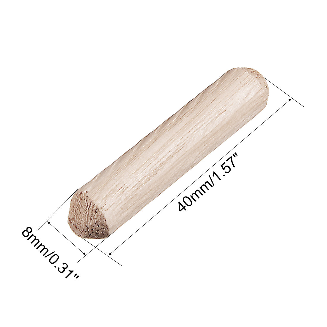 uxcell Uxcell Wooden Dowel Pin Wood Kiln Dried Fluted Beveled Hardwood