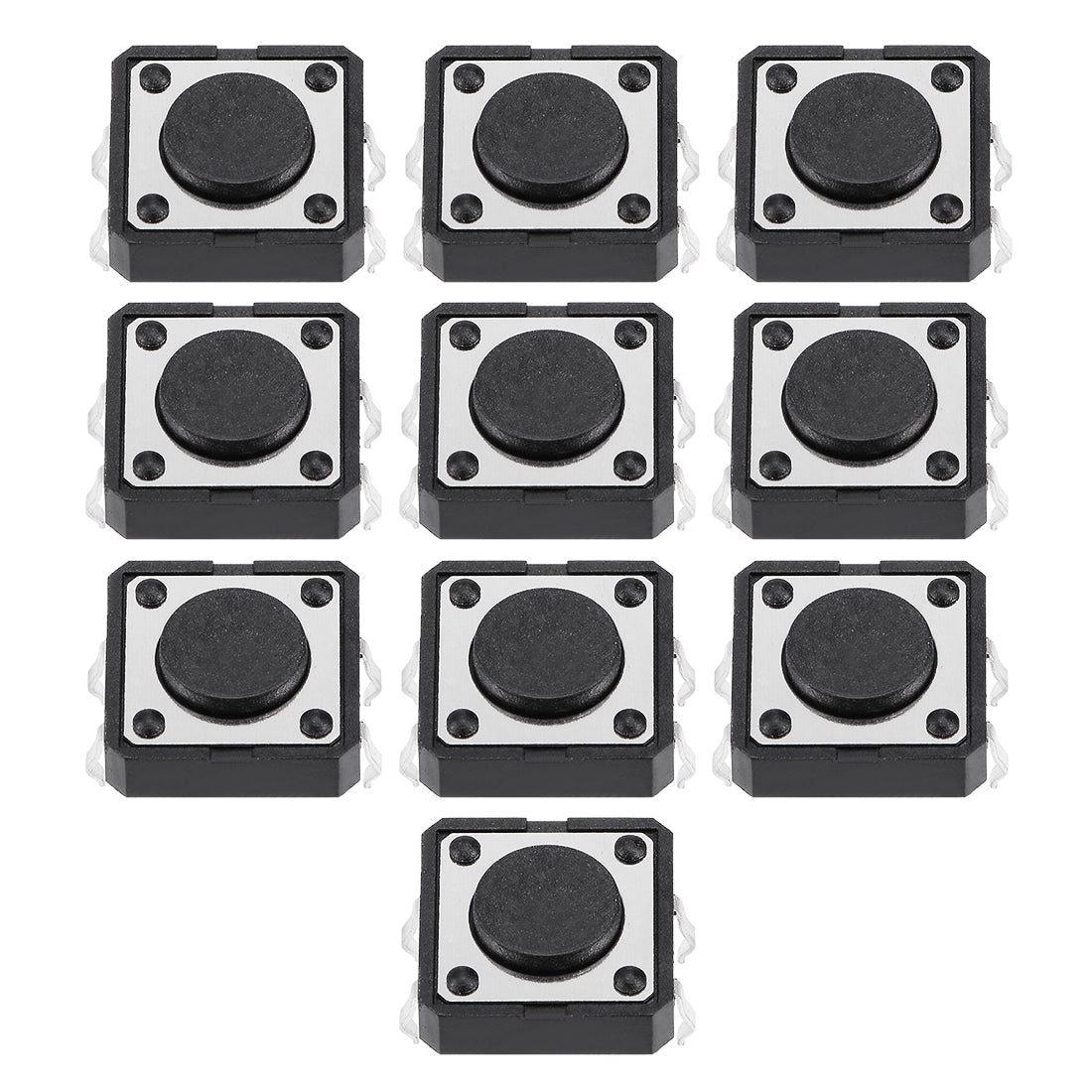 Uxcell 12x12x4.3mm Panel Mini/Micro/Small PCB Momentary Tactile Tact ...