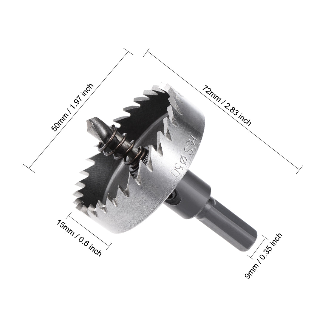 Uxcell Uxcell 38mm HSS Drill Bit Hole Saw for Stainless Steel Metal Alloy Wood