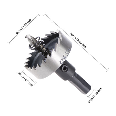 Harfington Uxcell 38mm HSS Drill Bit Hole Saw for Stainless Steel Metal Alloy Wood