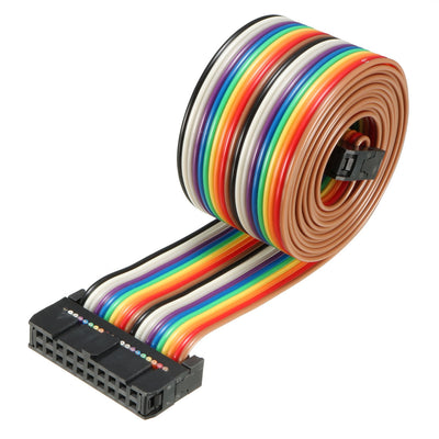 uxcell Uxcell IDC Rainbow Wire Flat Ribbon Cable 20 Pins 118cm Length 2.54mm Pitch Type-B