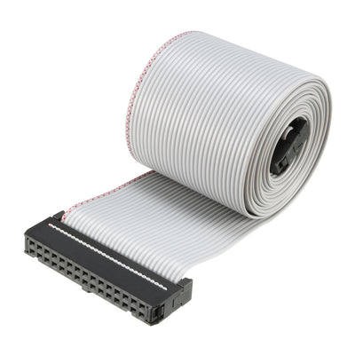 uxcell Uxcell IDC Gray Wire Flat Ribbon Cable 30 Pins 128cm Length 2.54mm Pitch Type-C