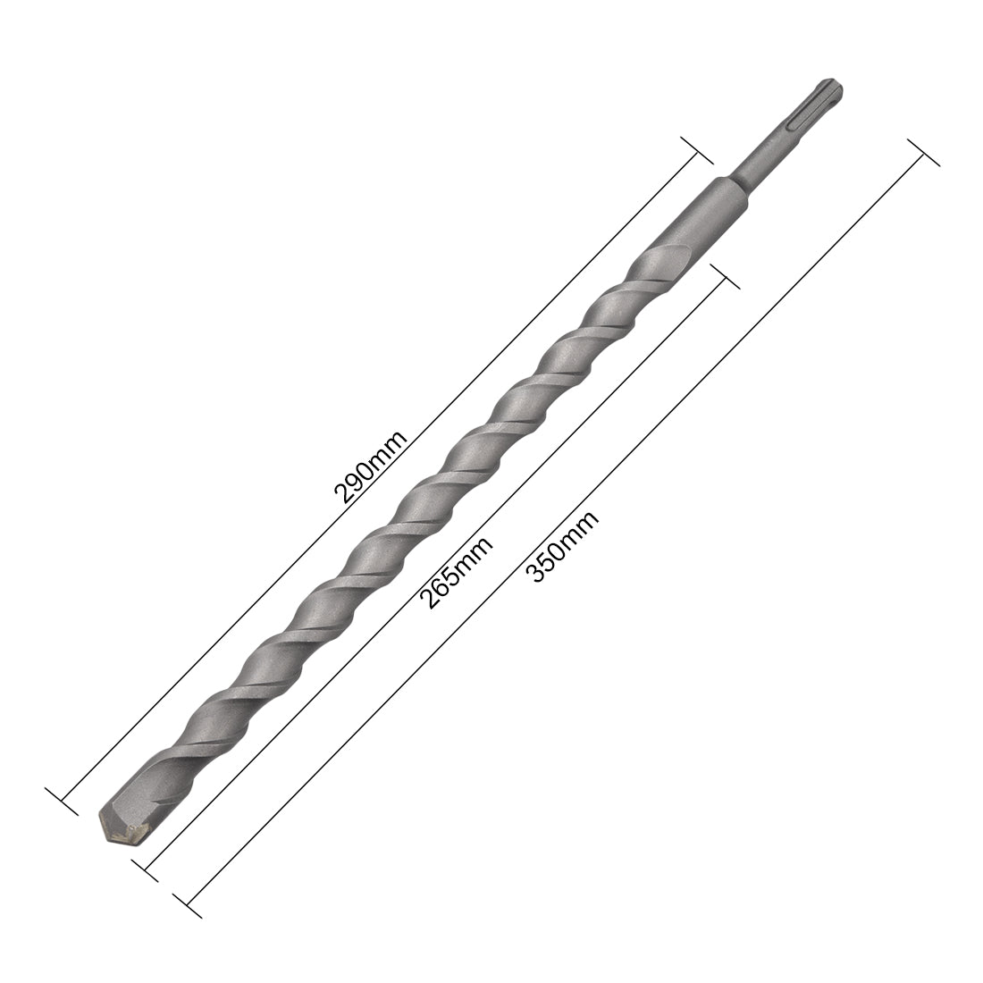 uxcell Uxcell Masonry Drill Bit 18mmx350mm Round Shank 265mm Drilling for Impact Drill