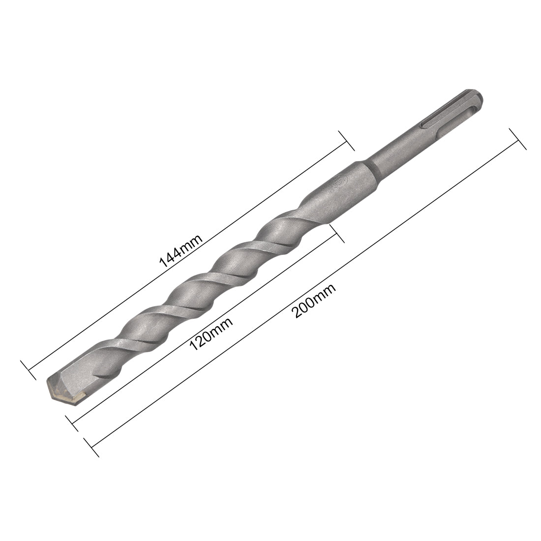 uxcell Uxcell Masonry Drill Bit 16mmx200mm 9mm Round Shank for Impact Drill