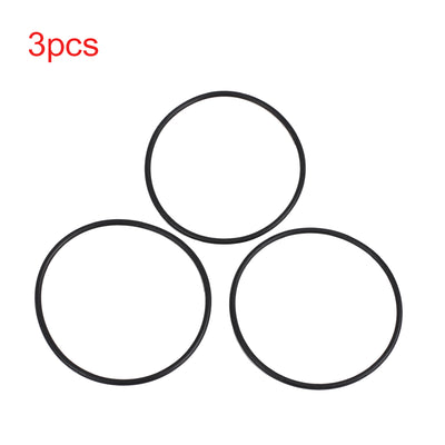 Harfington 3pcs Black 70 Rubber O-Ring Washer Sealing Gasket for 63 x 2.5mm