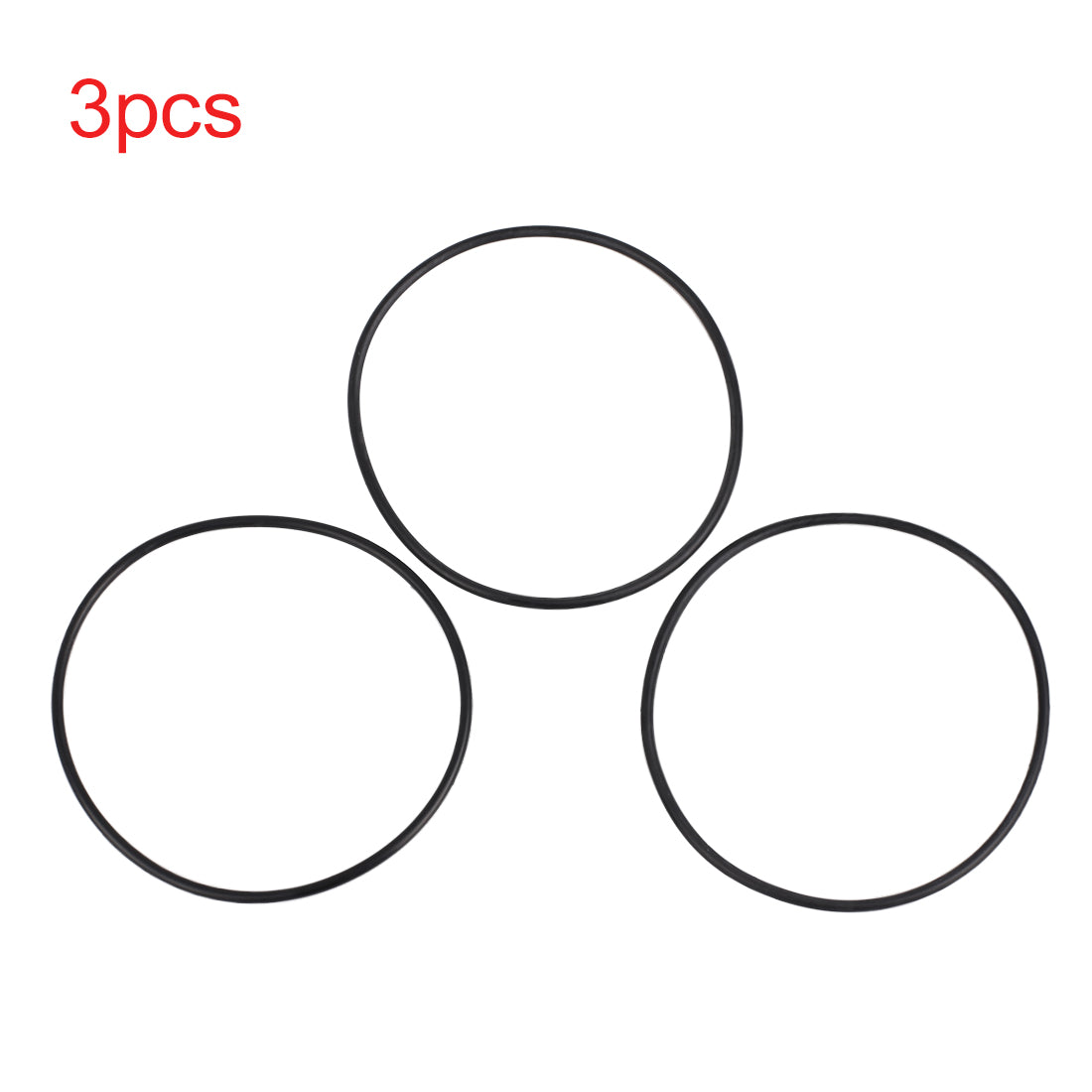 Harfington 3pcs Black 70 Rubber O-Ring Washer Sealing Gasket for 75 x 2.5mm