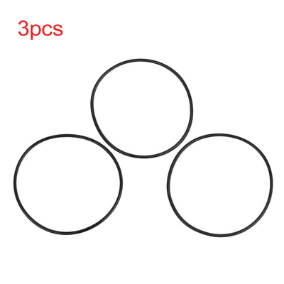 Harfington 3pcs Black 70 Rubber O-Ring Washer Sealing Gasket for 75 x 2.5mm