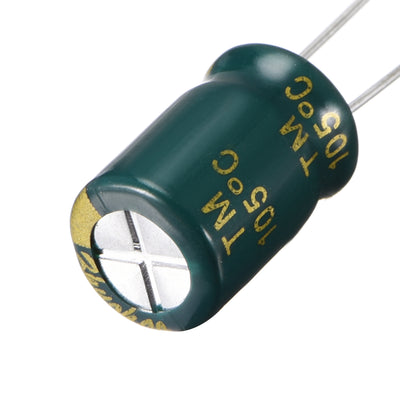 Harfington Uxcell Aluminum Radial Electrolytic Capacitor Low ESR Green with 220UF 35V 105 Celsius Life 3000H 8 x 12 mm High Ripple Current,Low Impedance 80pcs