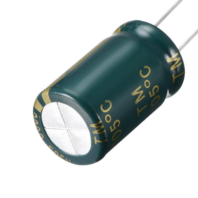 Harfington Uxcell Aluminum Radial Electrolytic Capacitor Low ESR Green with 2200UF 25V 105 Celsius Life 3000H 13 x 21 mm High Ripple Current,Low Impedance 20pcs