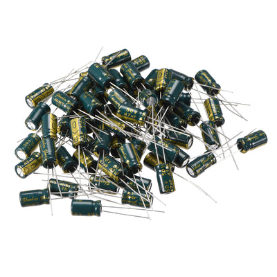 uxcell Uxcell Aluminum Radial Electrolytic Capacitor Low ESR Green with 47UF 50V 105 Celsius Life 3000H 6.3 x 11 mm High Ripple Current,Low Impedance 50pcs