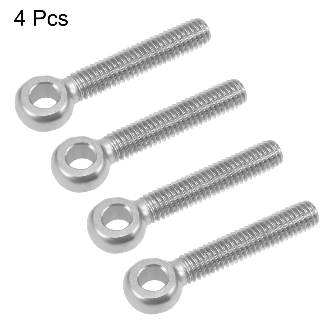 uxcell Uxcell M6 x 35mm Machinery Shoulder Swing Lifting Eye Bolt 304 Stainless Steel Metric Thread 4pcs