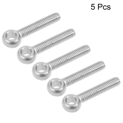 Harfington Uxcell M6 x 30mm Machinery Shoulder Swing Lifting Eye Bolt 304 Stainless Steel 5pcs