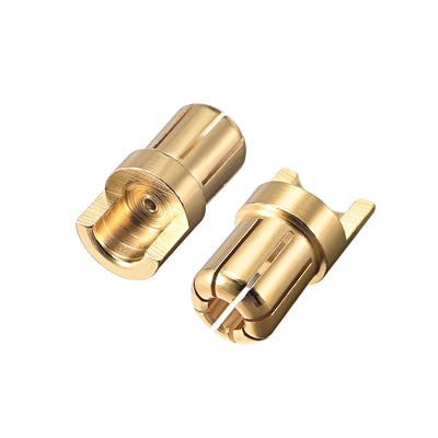 Harfington Uxcell 6.5mm Bullet Connector Gold Plated Banana Plugs Male 4pcs