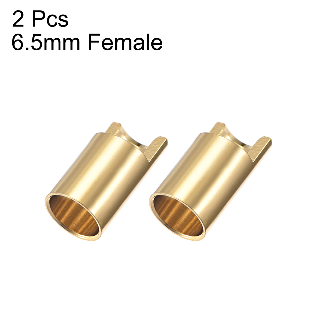 uxcell Uxcell 6.5mm Bullet Connector Gold Plated Banana Plugs Female 2pcs
