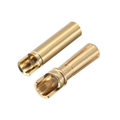 Harfington Uxcell 4mm Bullet Connector Gold Plated Banana Plugs Male&Female 4pairs