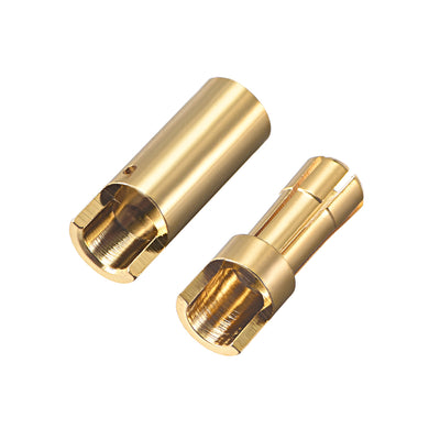 Harfington Uxcell 5.5mm Bullet Connector Gold Plated Banana Plugs Male&Female 3pairs