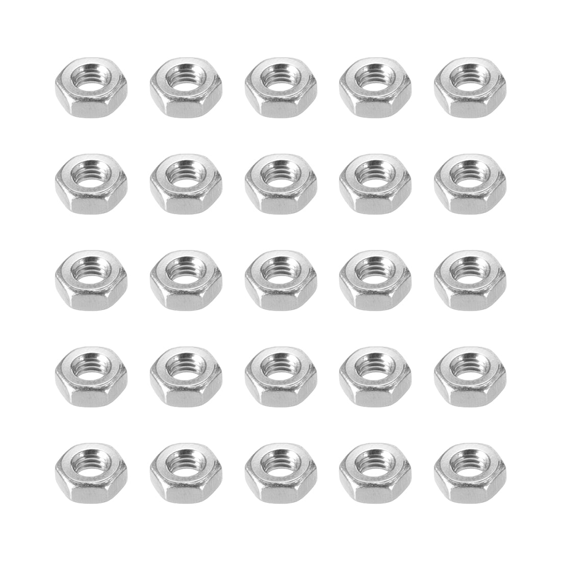 uxcell Uxcell 316 Stainless Steel Hexagon Hex Nut Silver Tone 25pcs